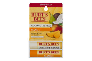 Burt's Bees Moisturizing Lip Balms Coconut & Pear/Mango - 2 PK