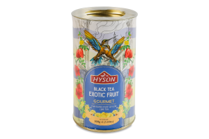 Чай чорний байховий листовий з тропічним ароматом Exotic Fruit Gourmet Hyson тубус 100г