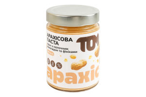 Паста арахісова Кранч з молочним шоколадом та фініками Том с/б 300г