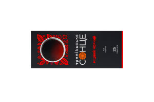 Чай черный мелкий фасованный Крепкий черный Трипільське Сонце к/у 25х1.8г