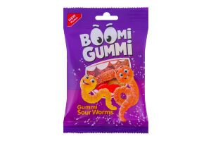 Цукерки желейні Sour worms Boomi Gummi м/у 70г
