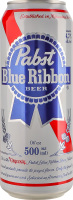 Пиво 500мл 4.7% світле фільтроване пастеризоване Pabst Blue Ribbon з/б