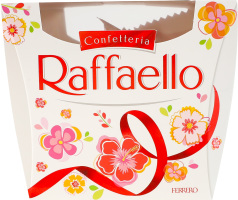 Цукерки хрусткі у кокосовій стружці з цілим мигдальним горіхом Raffaello к/у 150г