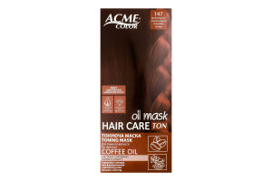 Маска тонуюча для темного волосся Ton Oil mask Hair care №147 Acme Color 1шт