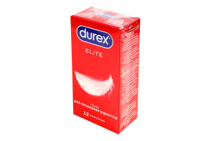 Презервативи латексні з силіконовою змазкою Elite Durex 12шт