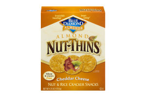 Blue Diamond Almonds Almond Nut-Thins Nut & Rice Cracker Snacks Cheddar Cheese