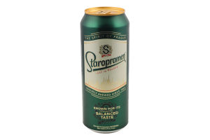 Пиво 480мл 4.2% світле пастеризоване Staropramen з/б