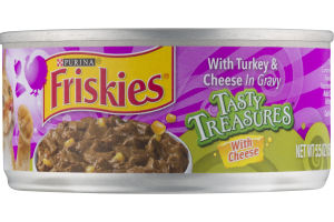Purina Friskies Tasty Treasures Cat Food With Turkey & Cheese In Gravy