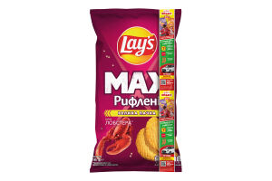 Чипси картопляні зі смаком лобстера Рифлені Max Lay's м/у 140г