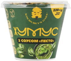 Хумус з соусом Песто 220г стакан Kochubey's Oaks