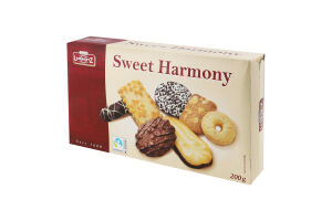 Печенье ассорти с черным, молочным и белым шоколадом Sweet harmony Lambertz к/у 200г