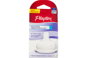 Playtex Silicone Nipples Fullsized 3M+ - 2 CT