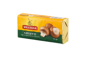 Сир плавлений Grybnyi скибковий 37% 70г Molendam