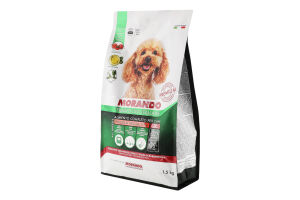 Корм д/собак малих порід з яловичиною горохом та буряком сухий 1,5кг Morando Tradizioni