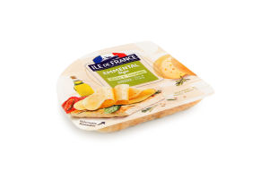 Сыр полутвердый Эмменталь с травами и томатами Ile De France лоток 150г