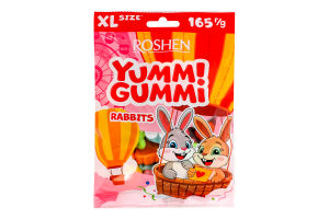 Конфеты желейные Rabbits Yummi gummi Roshen м/у 165г