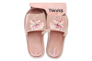 Капці відкриті домашні жіночі Twins №5828 40 бежевий
