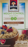 Quaker Weight Control Instant Oatmeal Maple & Brown Sugar - 8 CT