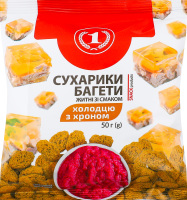 Сухарики житні зі смаком холодцю з хроном Багети ТМ "1" м/у 50г