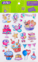 Наліпки ZiBi Kids Line 3D Смаколики 19см асорті