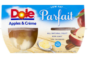 Dole Low Fat Parfait Apples & Creme - 4 CT