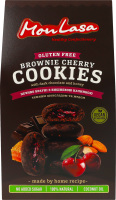 Печенье натуральное крафтовое с вишневой начинкой без глютена и добавленного сахара Брауни MonLasa к/у 120г