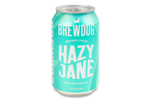 Пиво 0.33л 5% светлое нефильтрованное пастеризованное Hazy Jane BrewDog ж/б