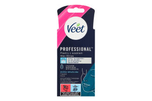 Полоски для депиляции восковые для чувствительной кожи лица Professional Veet 20шт