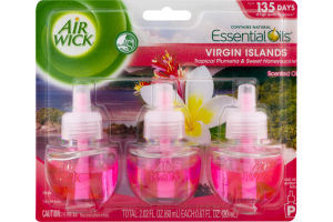 Air Wick Essential Oils Refills Virgin Islands - 3 CT