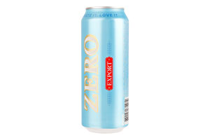 Пиво 0.5л 0.5% світле пастеризоване Export Zero Opillia з/б