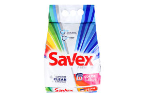 Засіб мийний порошкоподібний для автоматичного прання Color Premium Savex 3.45кг