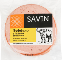 Ковбаса варена з молоком буйволиць Буффало Savin Product в/с кг
