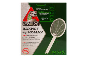 Мухобійка д/знищення комах LED електрична з акамулятором 2Вт Irex