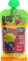 Пюре фруктово-ягодное пастеризованное Яблоко-черная смородина Смузи Bob Snail д/п 120г