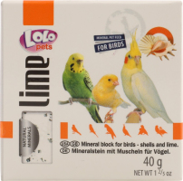 Камінь мінеральний д/птахів з мушлями 40г Lolo Pets