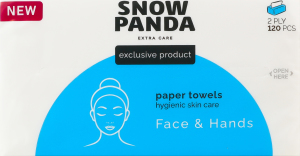 Рушники паперові листові 2-х шарові 200х220мм Snow Panda 120шт