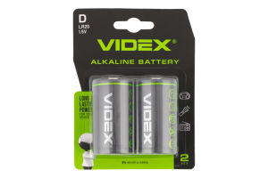 Батарейка щелочная Videx Blister Card LR20/D