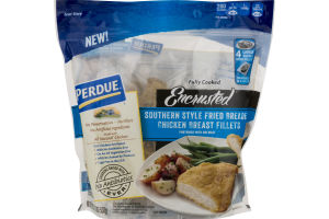 Perdue Encrusted Fried Breaded Chicken Breast Fillets Southern Style - 4 CT