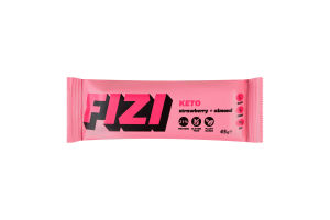 Батончик протеїновий Полуниця + мигдаль Keto Fizi м/у 45г