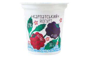Йогурт 2.2% десертный с наполнителем Лесные ягоды Карпатский Галичина ст 260г