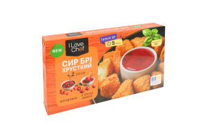 Сыр в панировке хрустящий Бри 0.25кг + ягодные соусы 2x0.05кг I Love Chef к/у 0.35кг