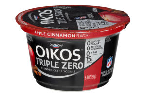 Dannon Oikos Triple Zero Nonfat Blended Greek Yogurt Apple Cinnamon
