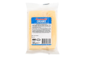 Сыр 50% твердый нарезанный ломтиками Creamy Яготинський м/у 200г