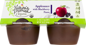 Nature's Promise Organic Applesauce with Blackberry Puree - 4 CT