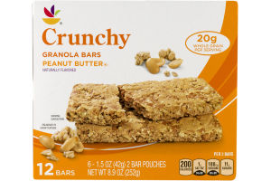 Ahold Crunchy Granola Bars Peanut Butter - 6 CT