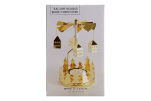 Свічник MBM My Home Карусель металев золот MH-1414