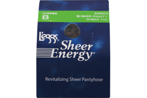 L'eggs Sheer Energy Pantyhose Sheer Panty Sheer Toe B Coffee