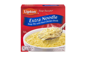 Lipton Soup Secrets Soup Mix With Real Chicken Broth Extra Noodle - 2 CT