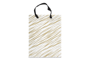 Пакет подарунковий з глітером 18*23*10см