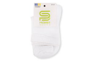 Шкарпетки дит Premier socks Економ рубч біл р20-22